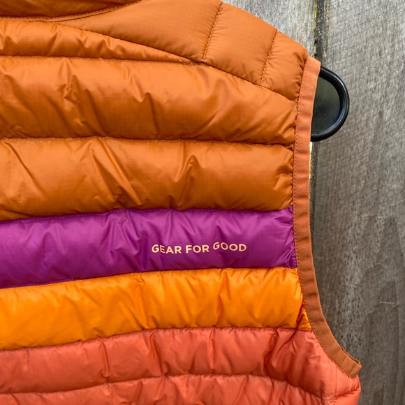 Cotopaxi Fuego Down Vest Mezcal and Nectar Orange Pink Yellow Small - Picture 7 of 8